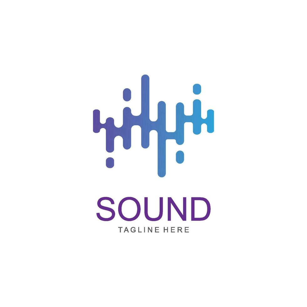 sound wave ilustration logo vector