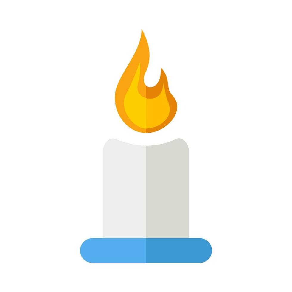 Fire Light Candle Colorful Icon Design vector
