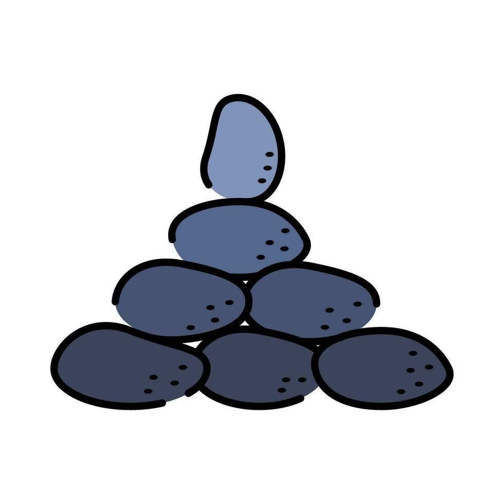 Stacked Stones Calmness Colorful Outline Icon Design vector