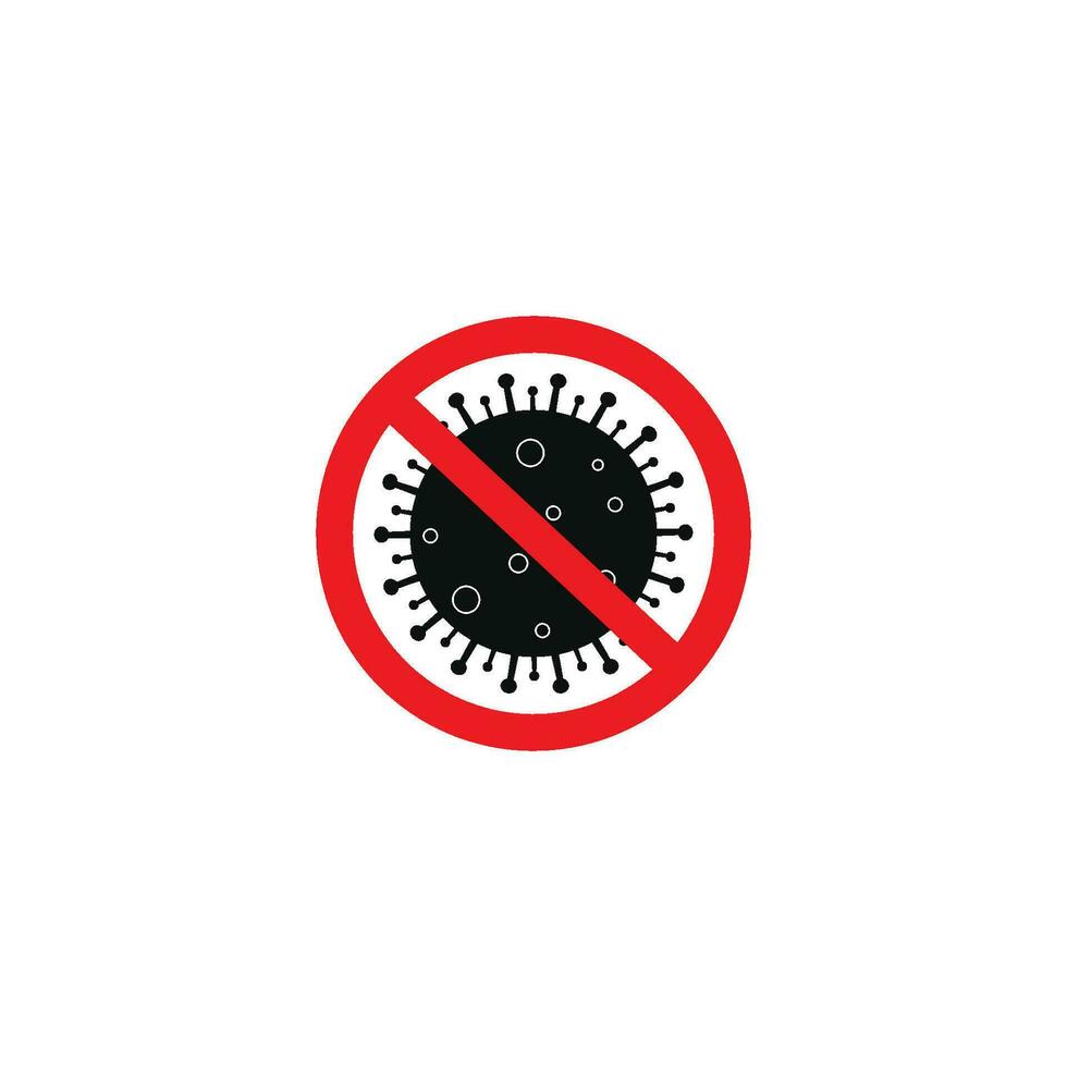 Stop virus corona icon vector