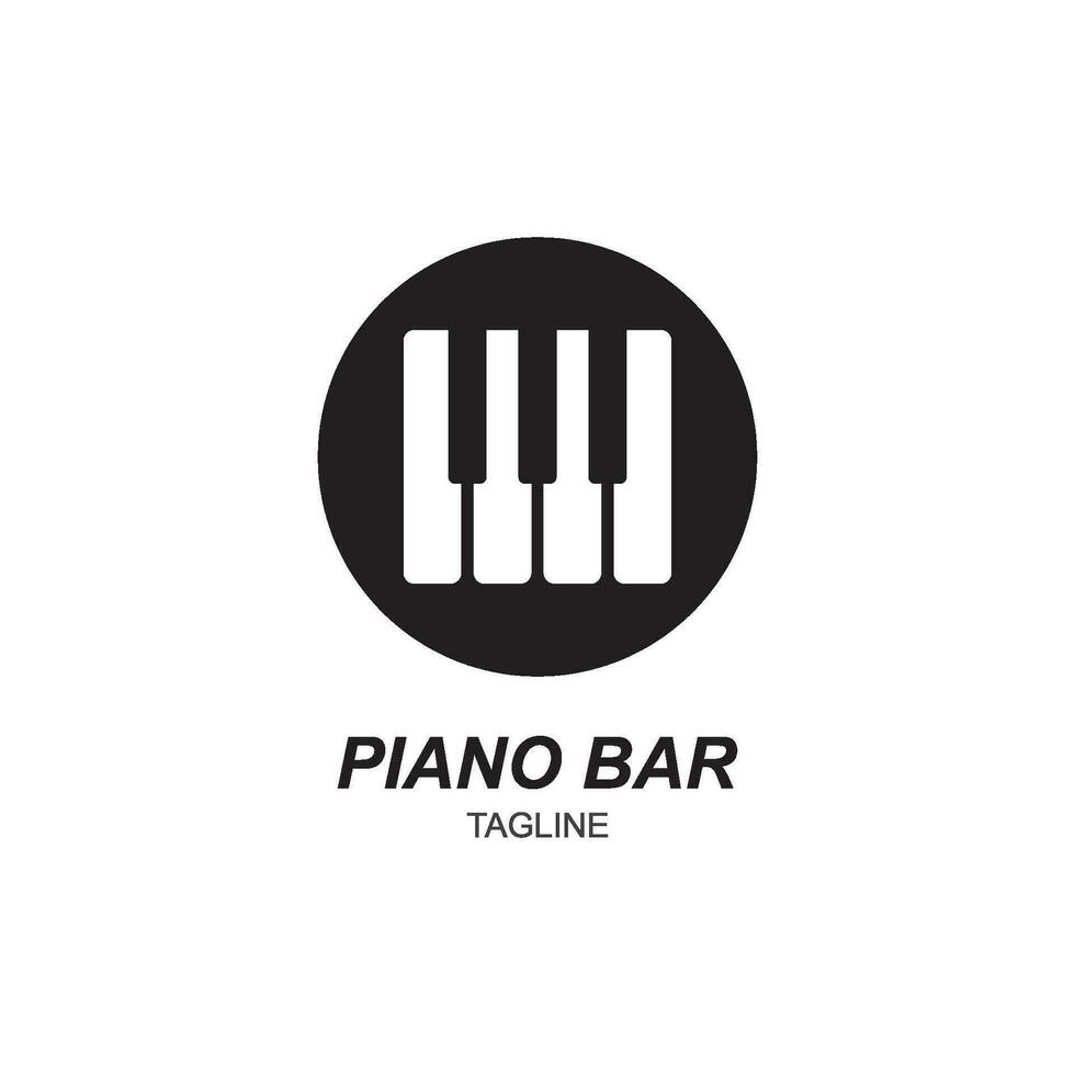 piano logo diseño modelo. vector