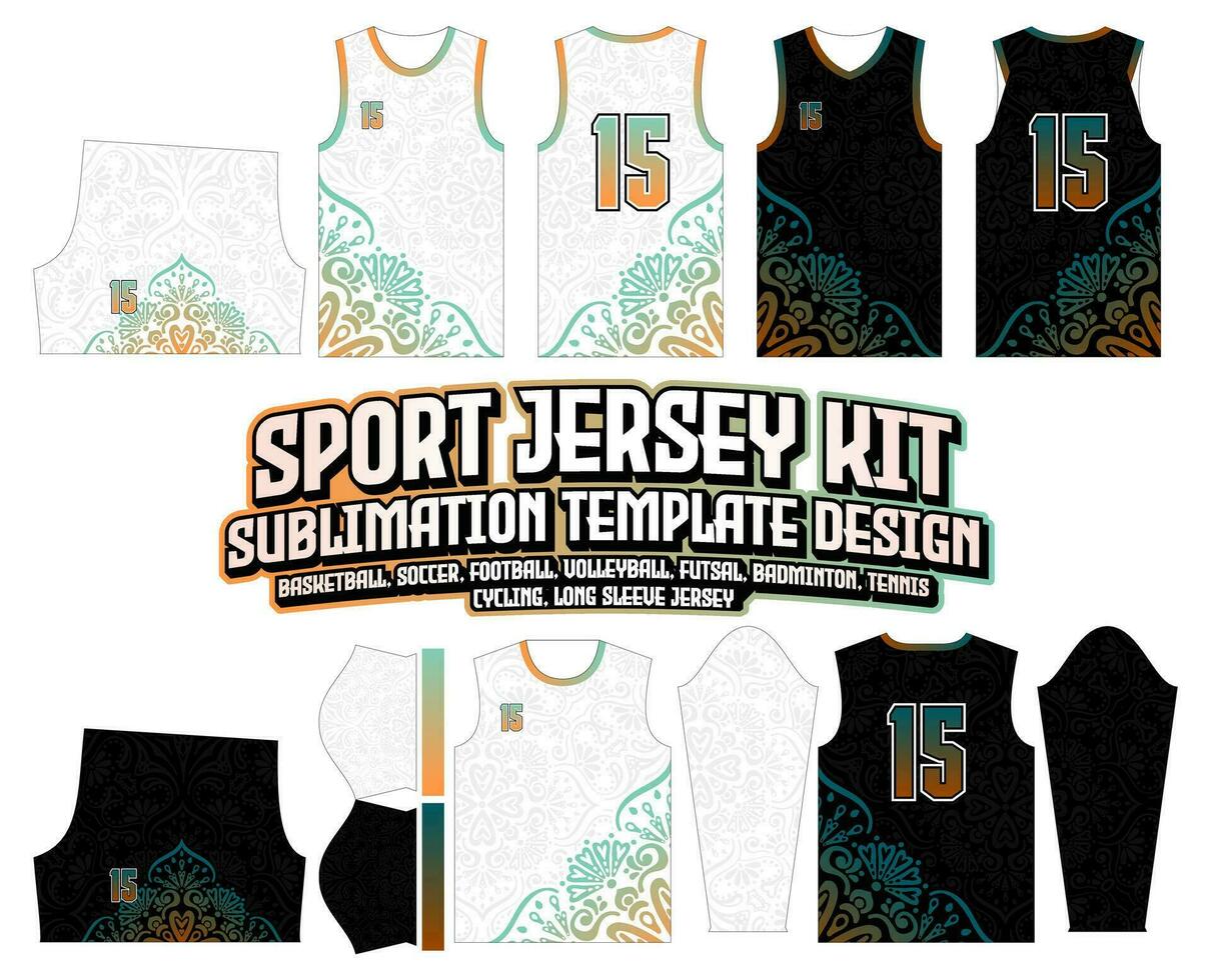 Flourish gradient Jersey Design Background vector