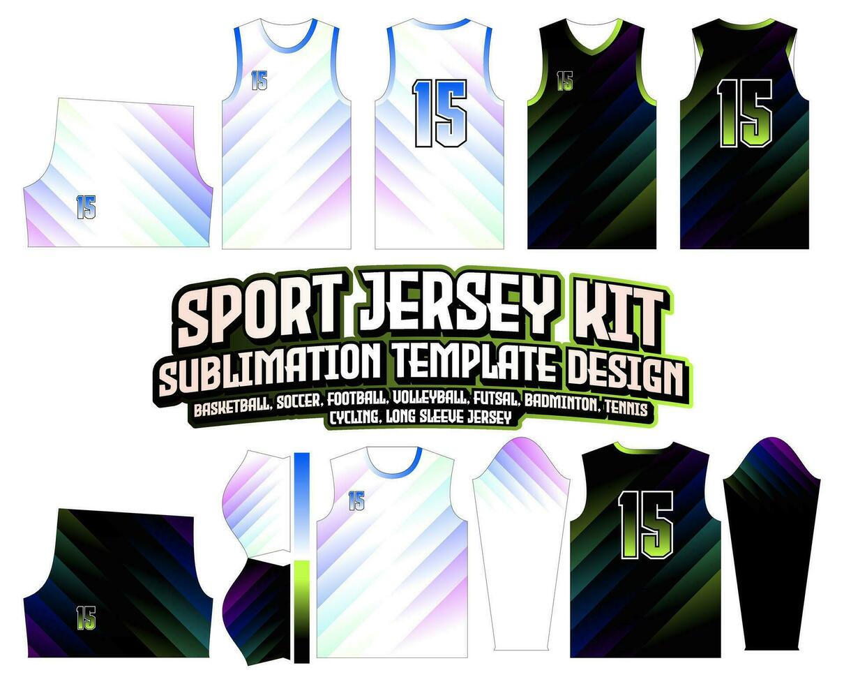 Geometric Colorful gradient Jersey Design Background vector