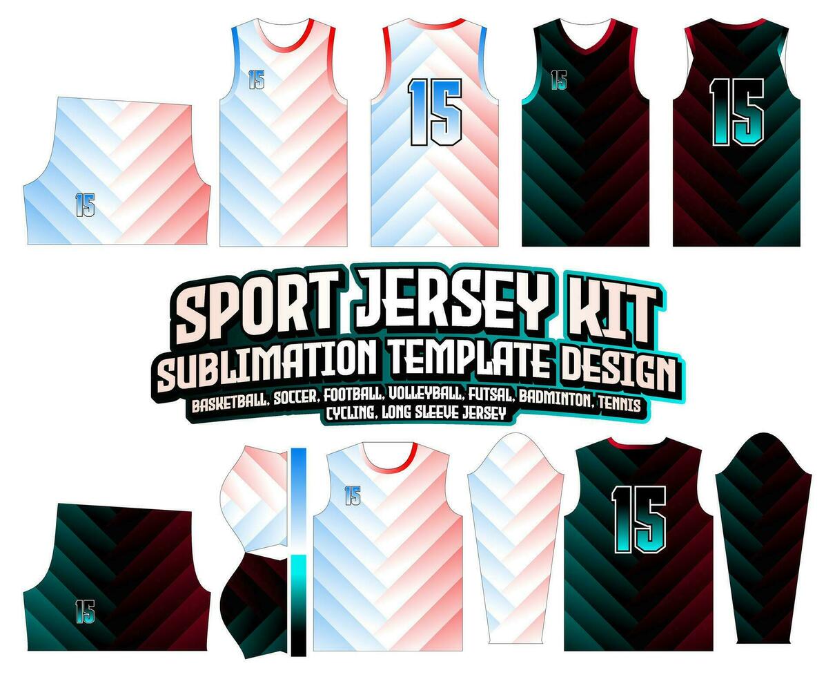 Geometric Neon linear gradient Jersey Design Background vector