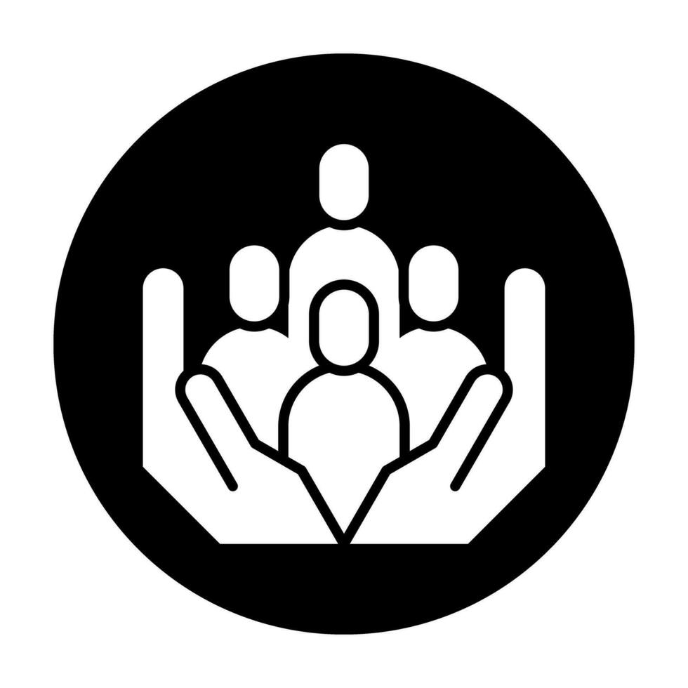 People group Icon Logo Community Black Circle White Design vector