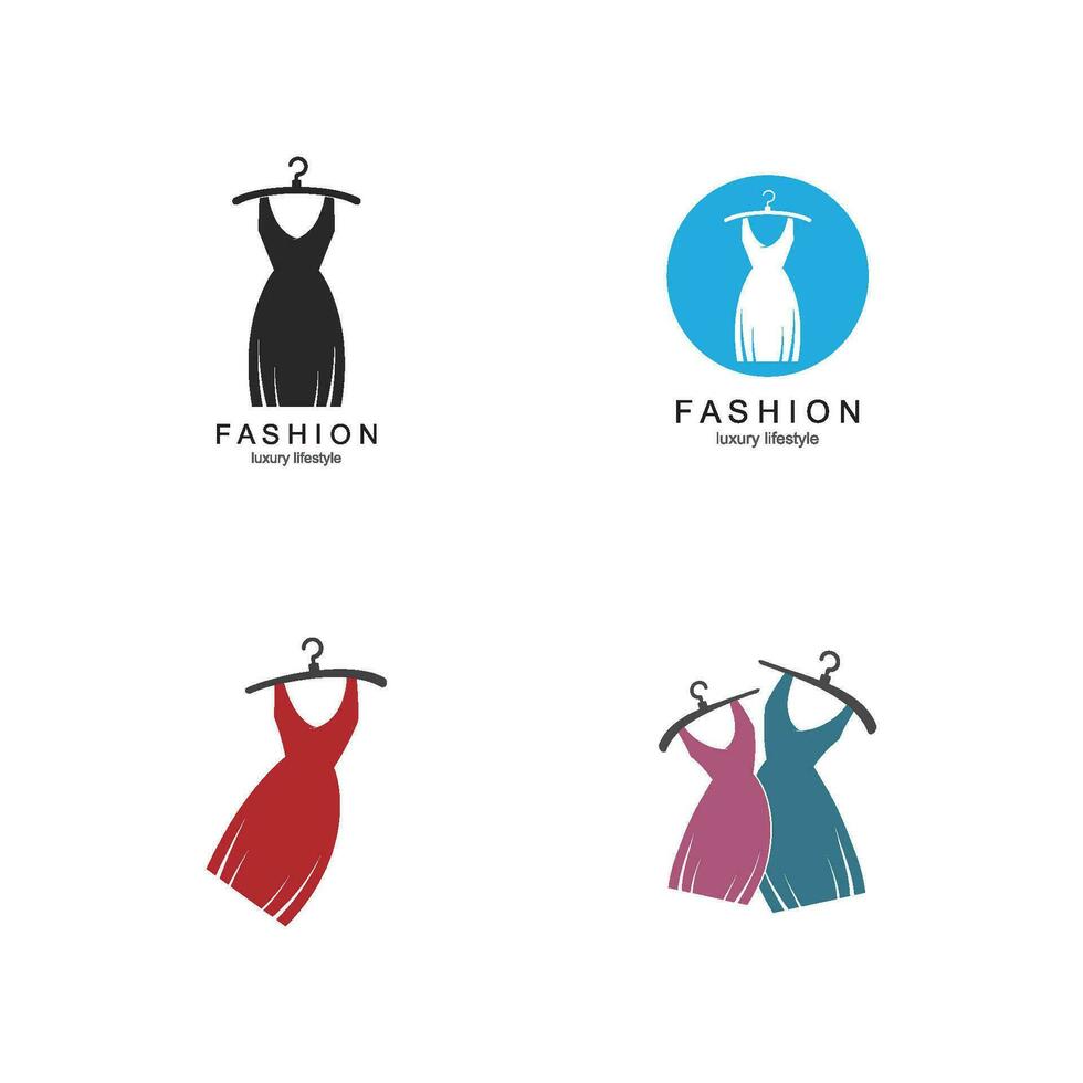 Clothes shop fashion logo vector