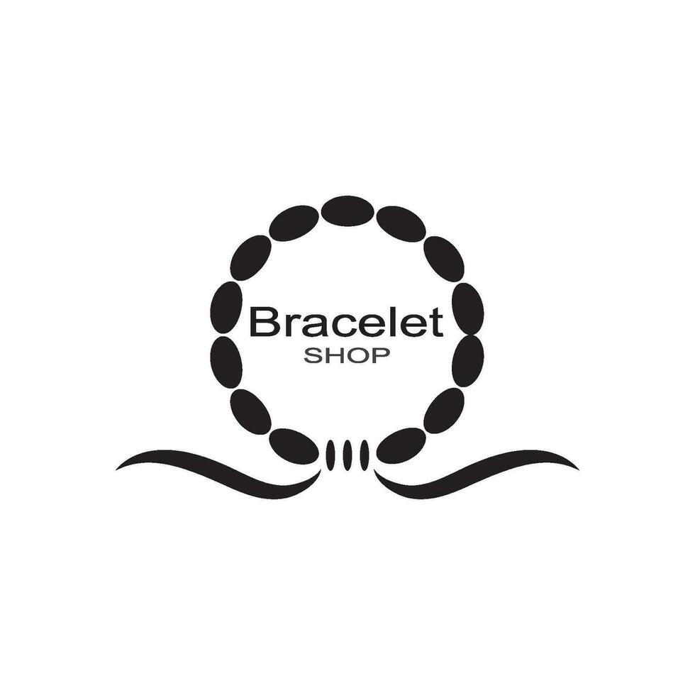 Bracelet shop badge logo modern illustration vector