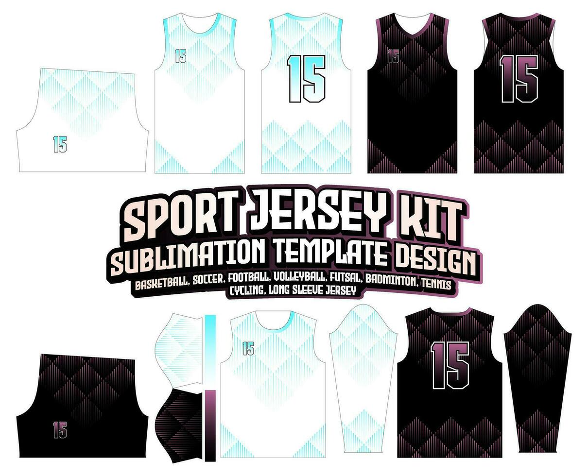 gradient geometric Line Jersey Design Sportswear Background vector