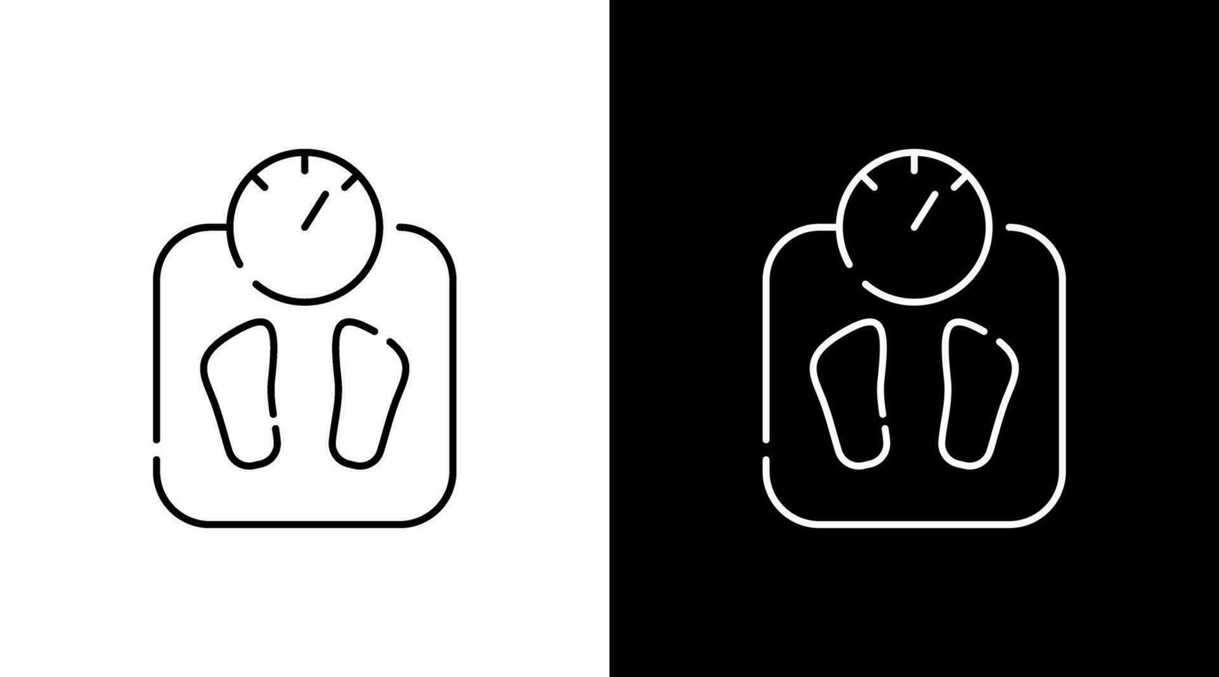 Weight Scales Diet Outline Icon Design Black and white vector