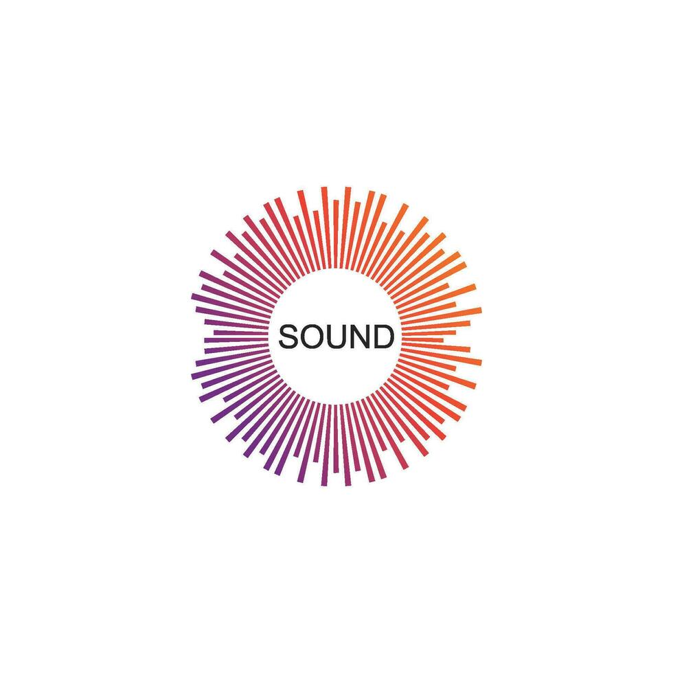 sound wave ilustration logo vector