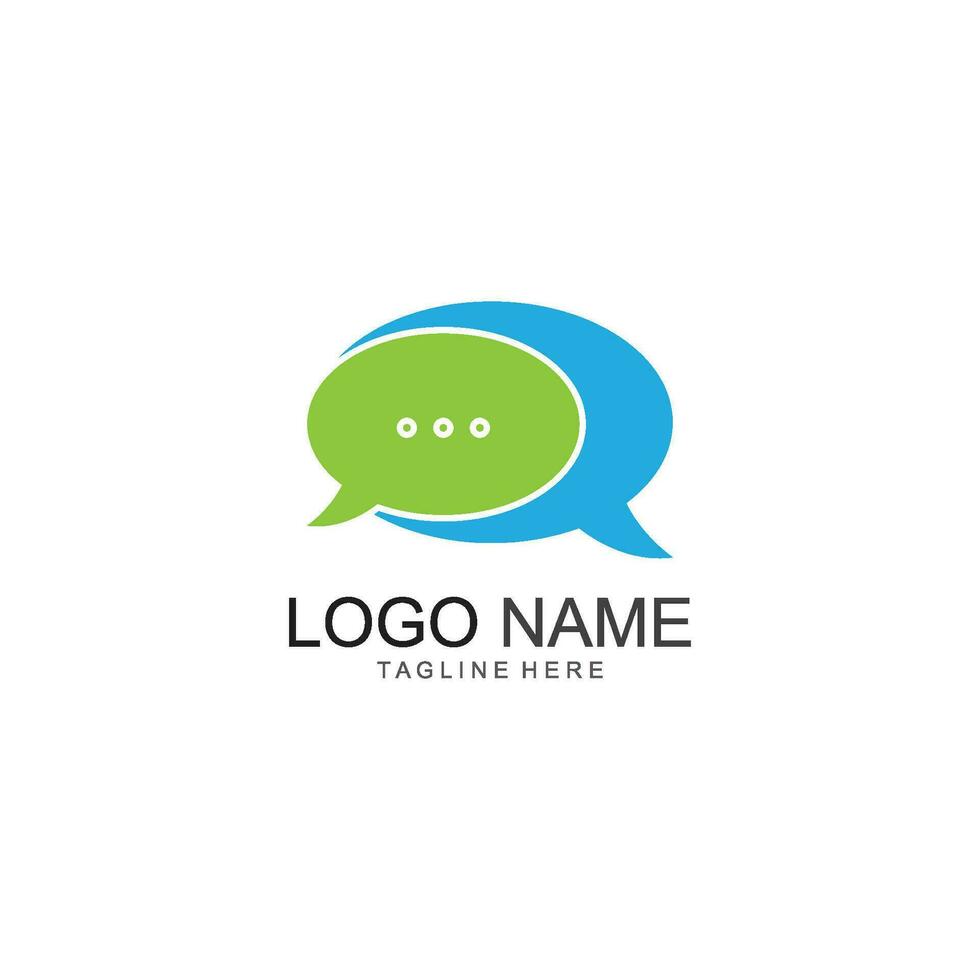 Speech bubble icon Logo template vector