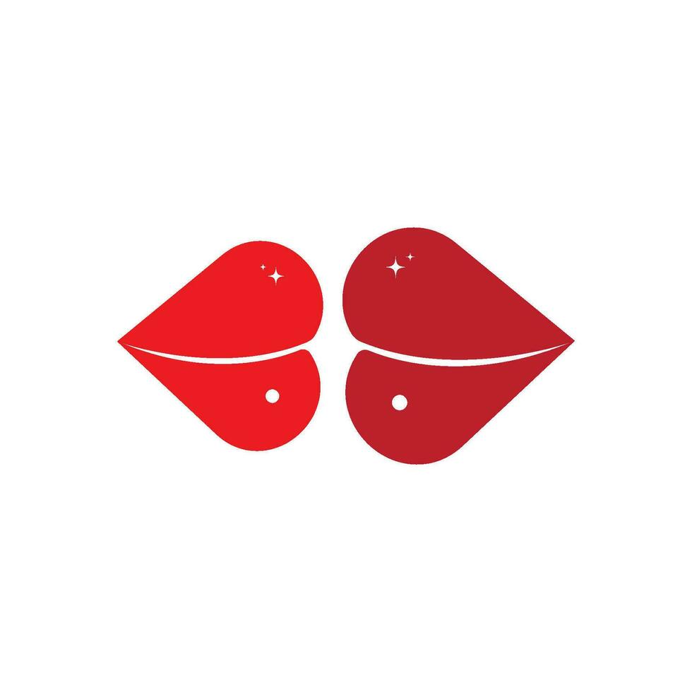Vector Kiss. Sexy Lips