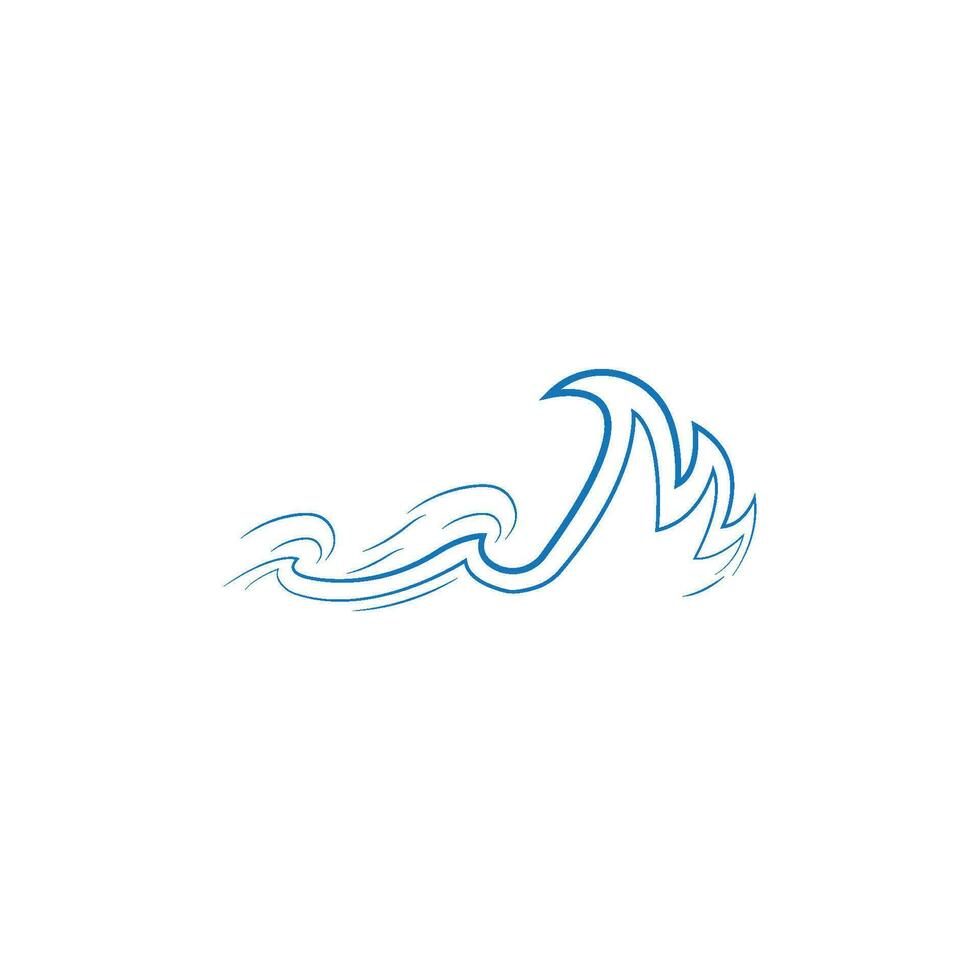 logotipo de icono de onda de agua vector