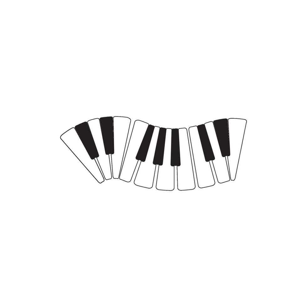 Piano Logo Design Template. vector