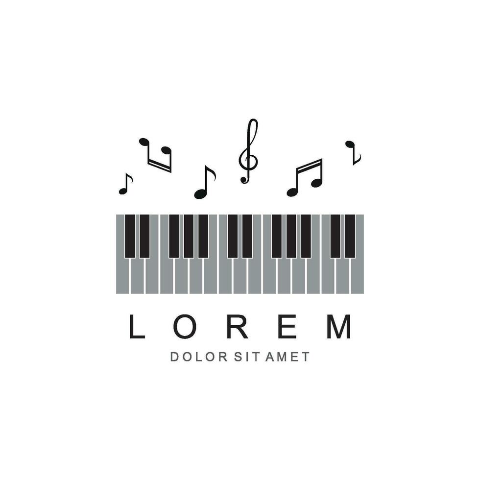 piano logo diseño modelo vector