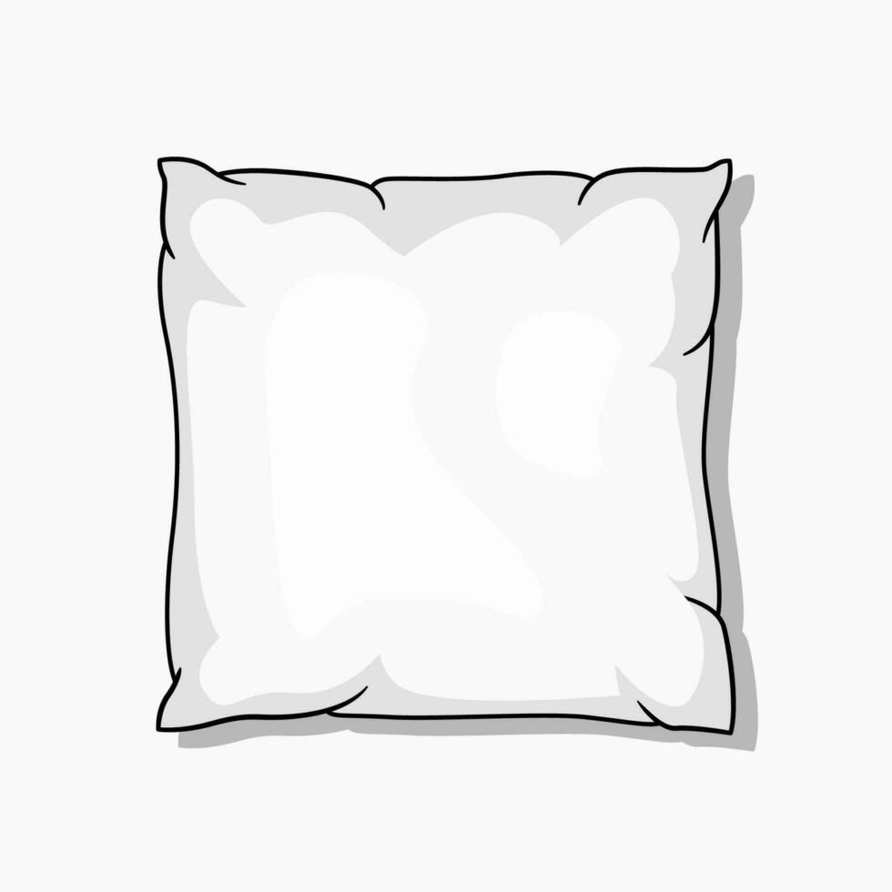 vector de almohada aislado sobre fondo blanco