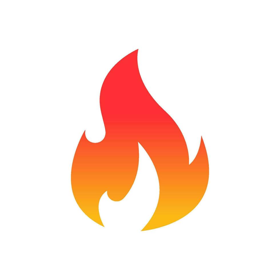 rojo fuego icono aislado en blanco antecedentes vector