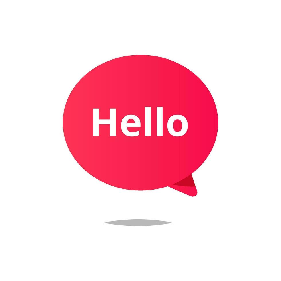 Hello speech  bubble vector