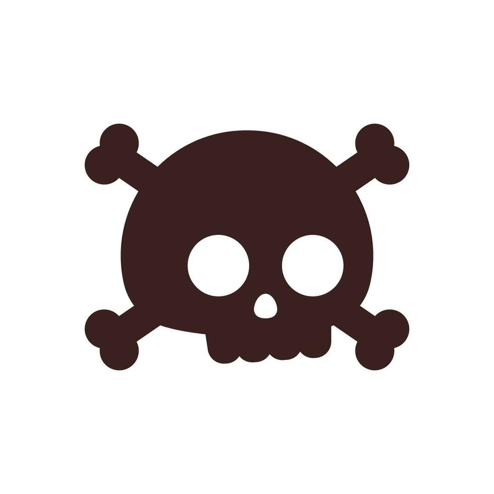 skull icon isolated on white background vector