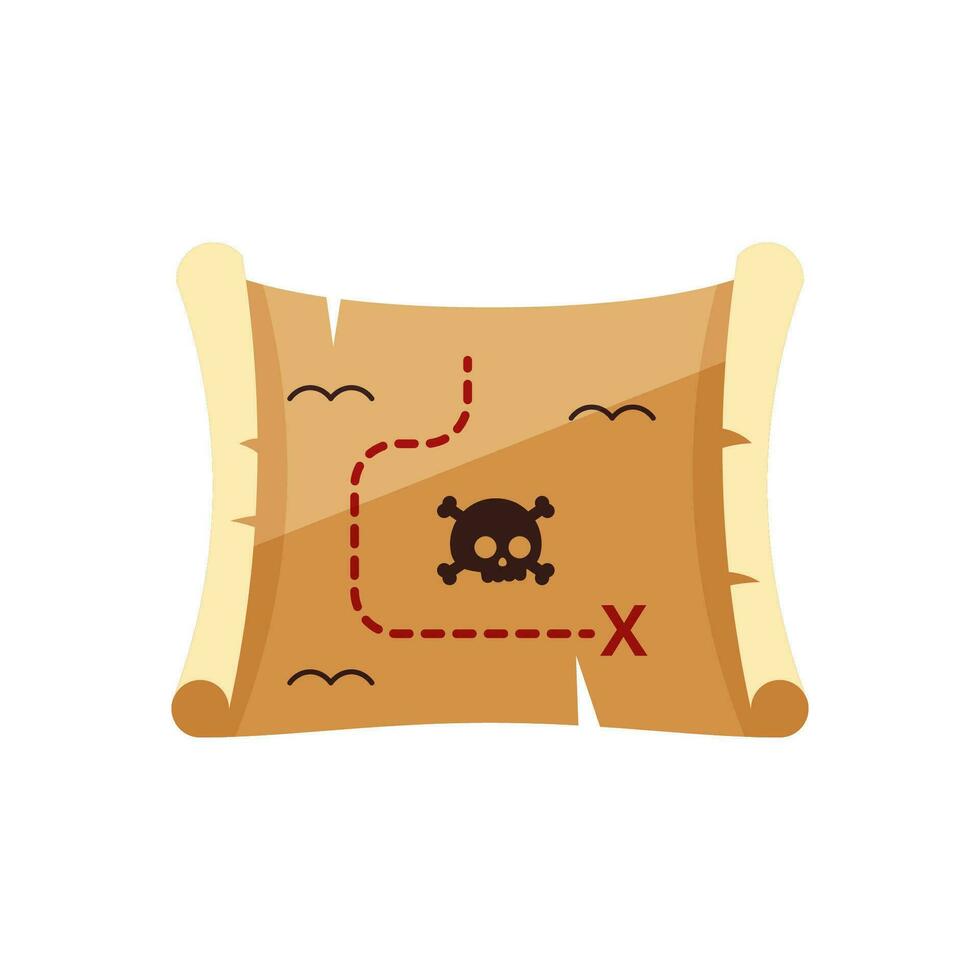 Pirate treasure map vector