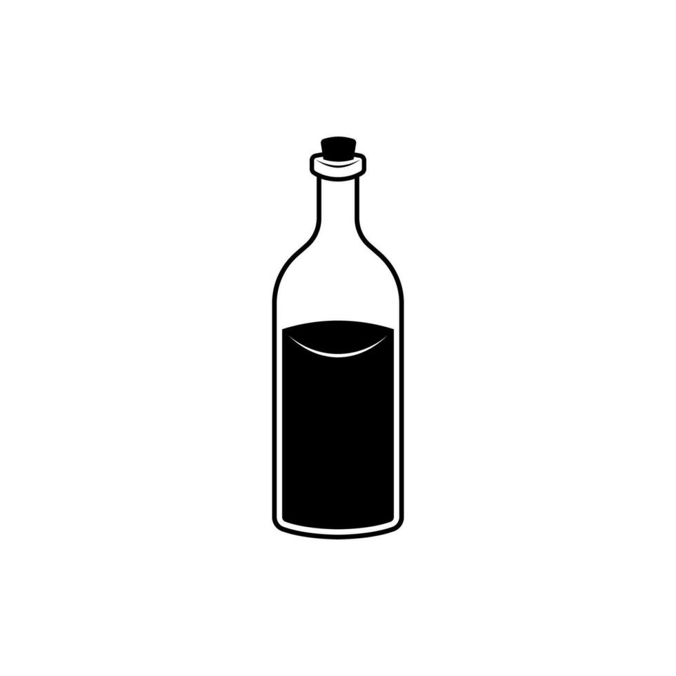 Bottle beer icon isolated on white background. vector