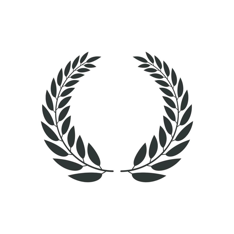 Laurel wreath vector isolated on white background