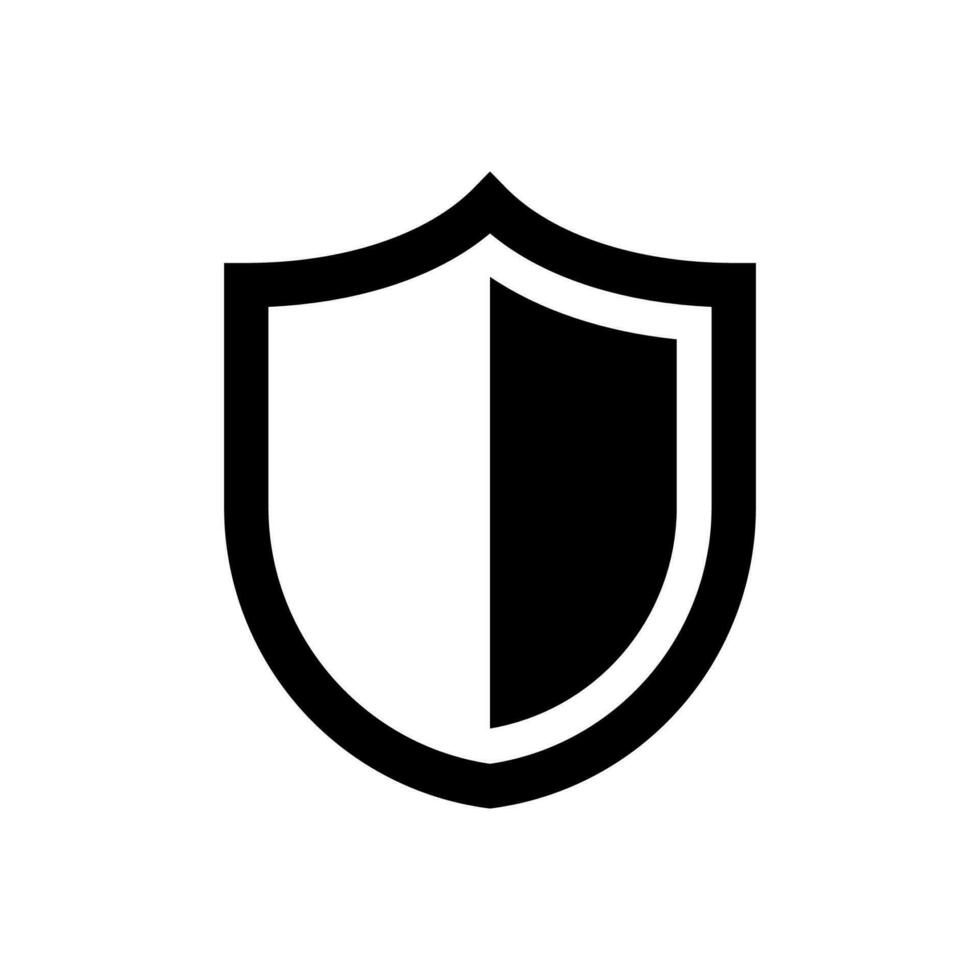 icono de escudo aislado sobre fondo blanco. vector