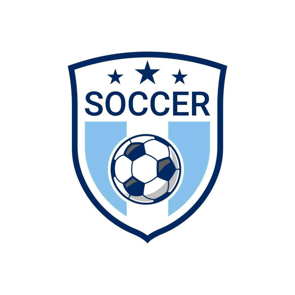 Soccer football logo emblem design. vector