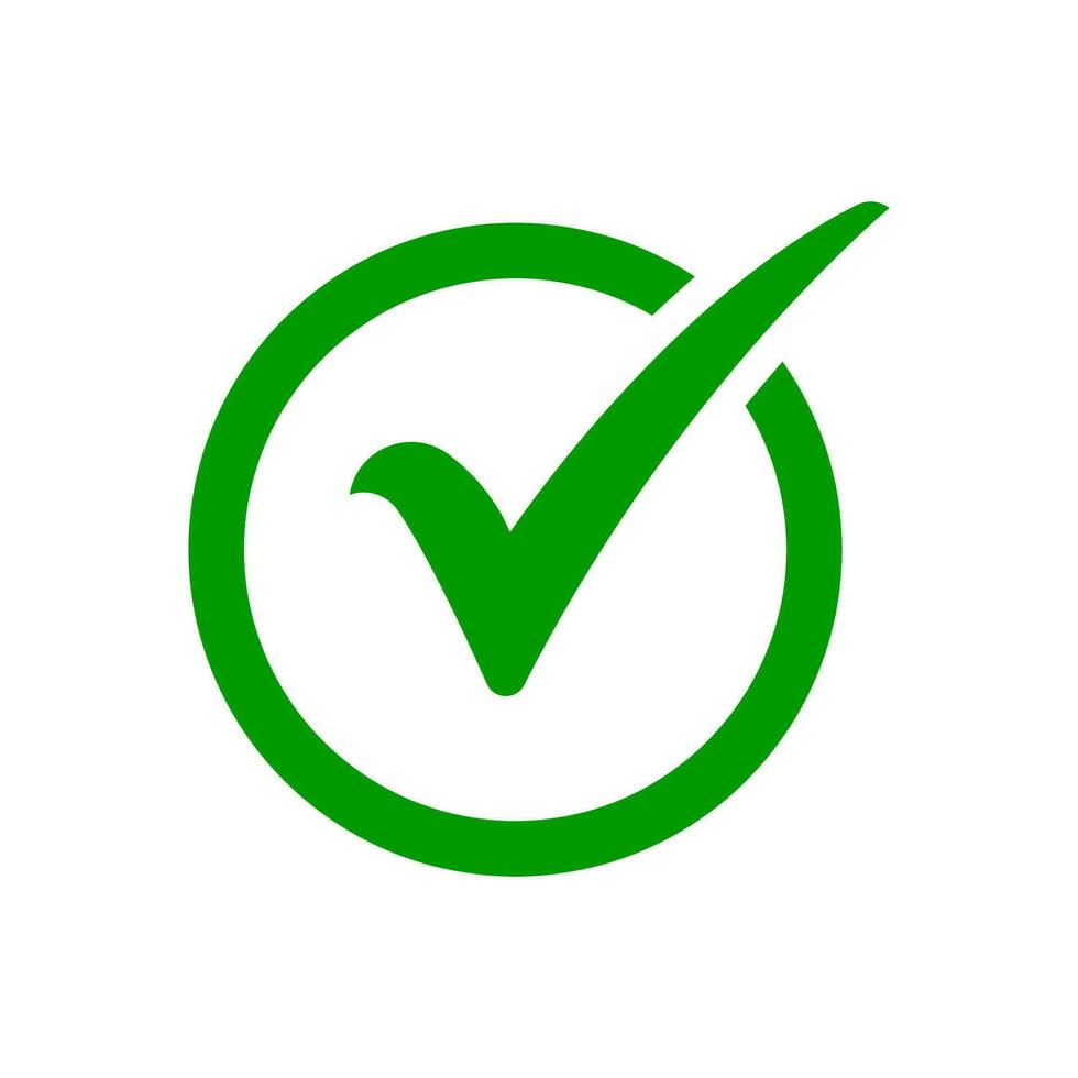 verde cheque marca icono en circulo 25560502 Vector en Vecteezy