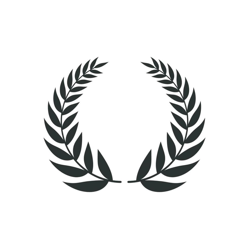 Laurel wreath vector isolated on white background