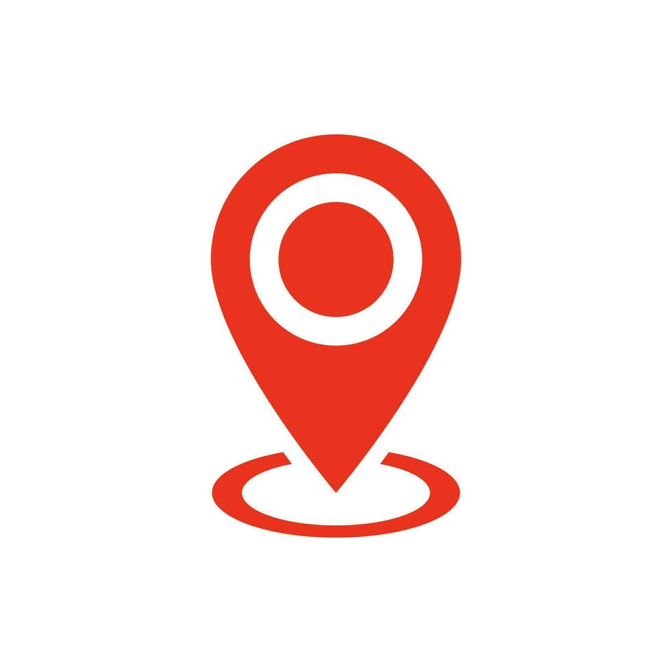 alfiler punto icono. rojo mapa ubicación puntero . vector