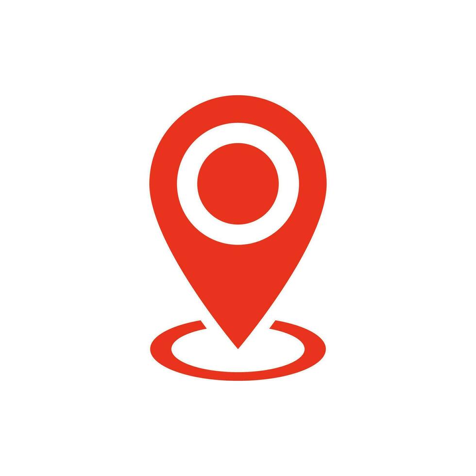 pin point icon. red map location pointer . vector