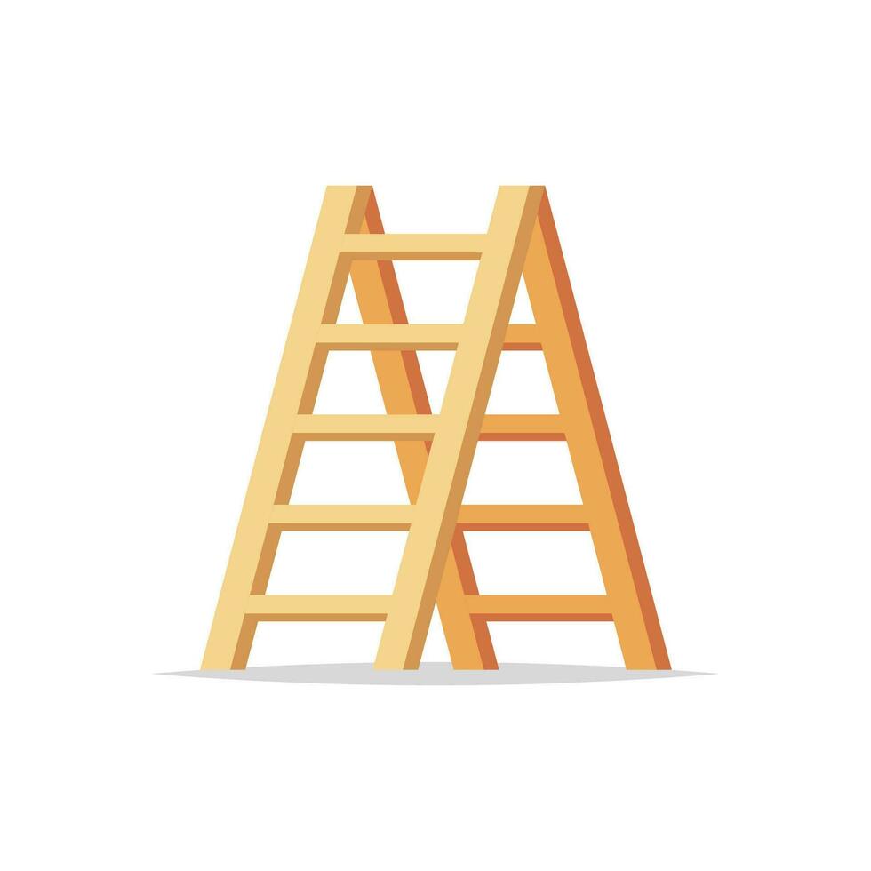 Wood Ladder vector isolated on white background