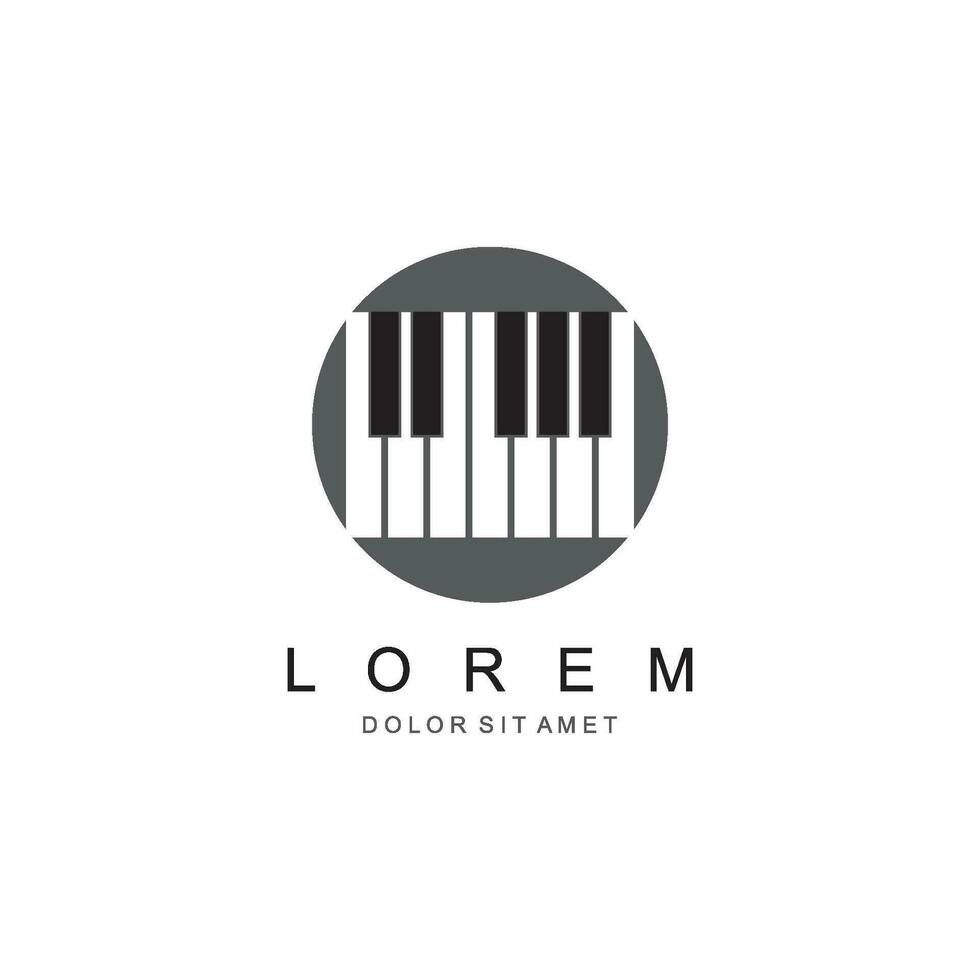 piano logo diseño modelo vector