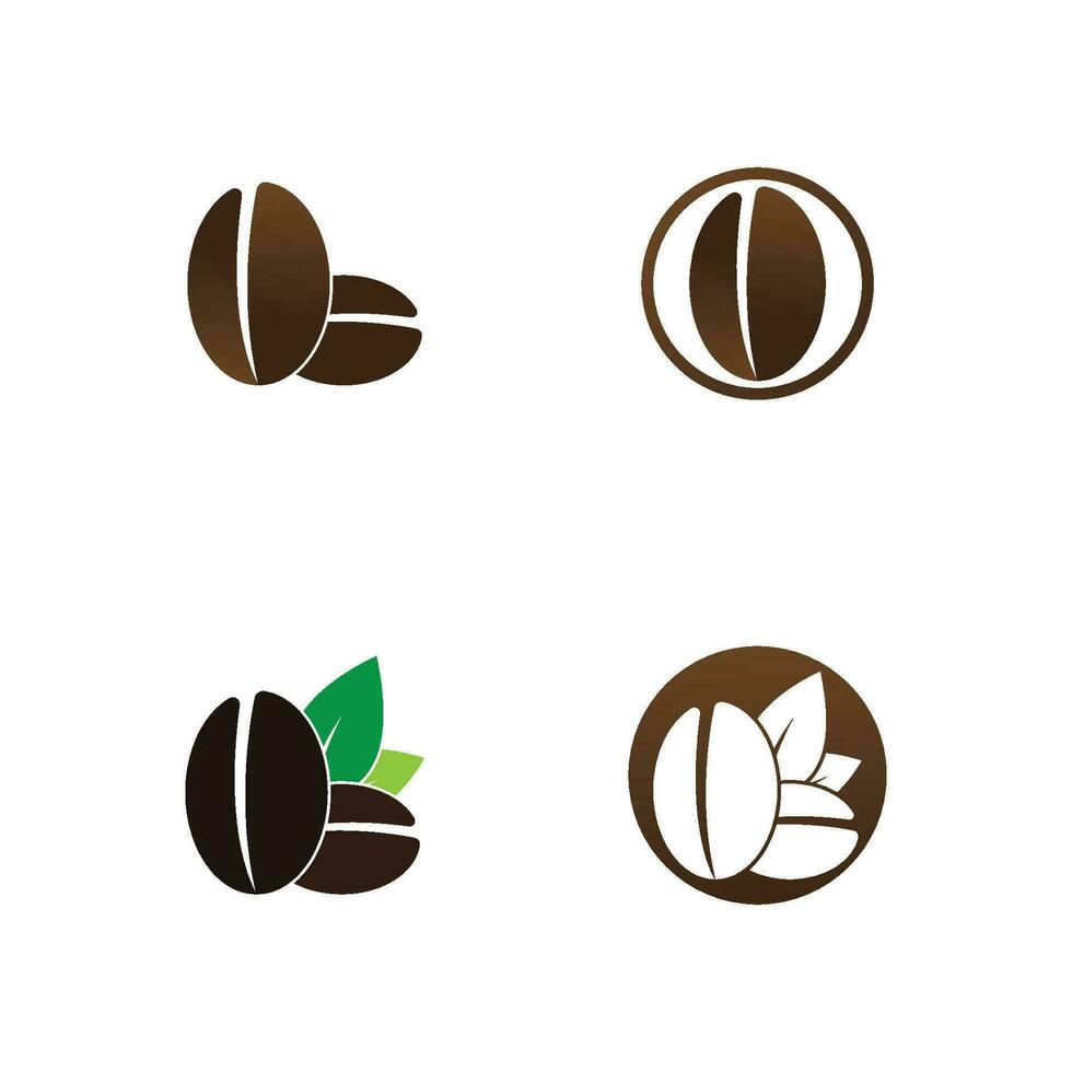 coffee beans template vector icon