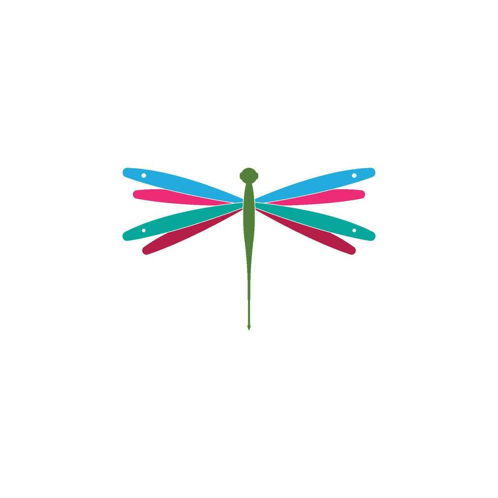 dragonfly logo icon vector template