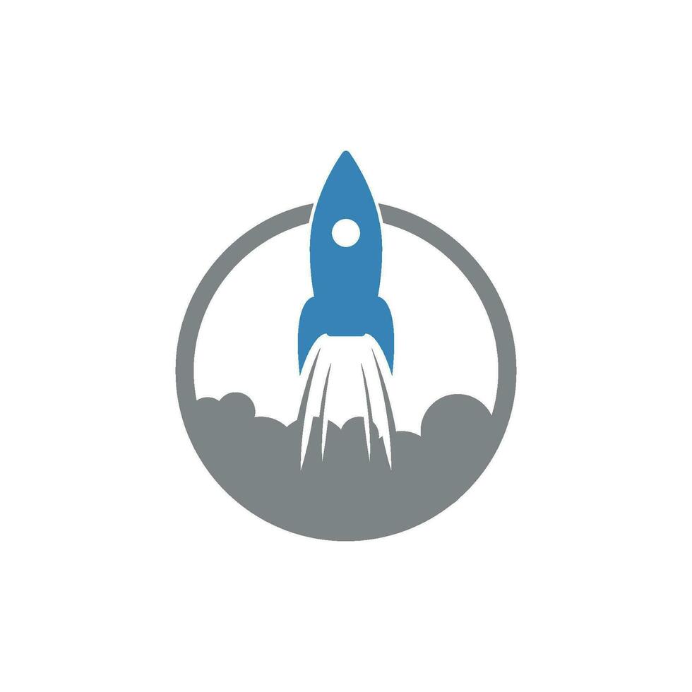 rocket logo icon vector