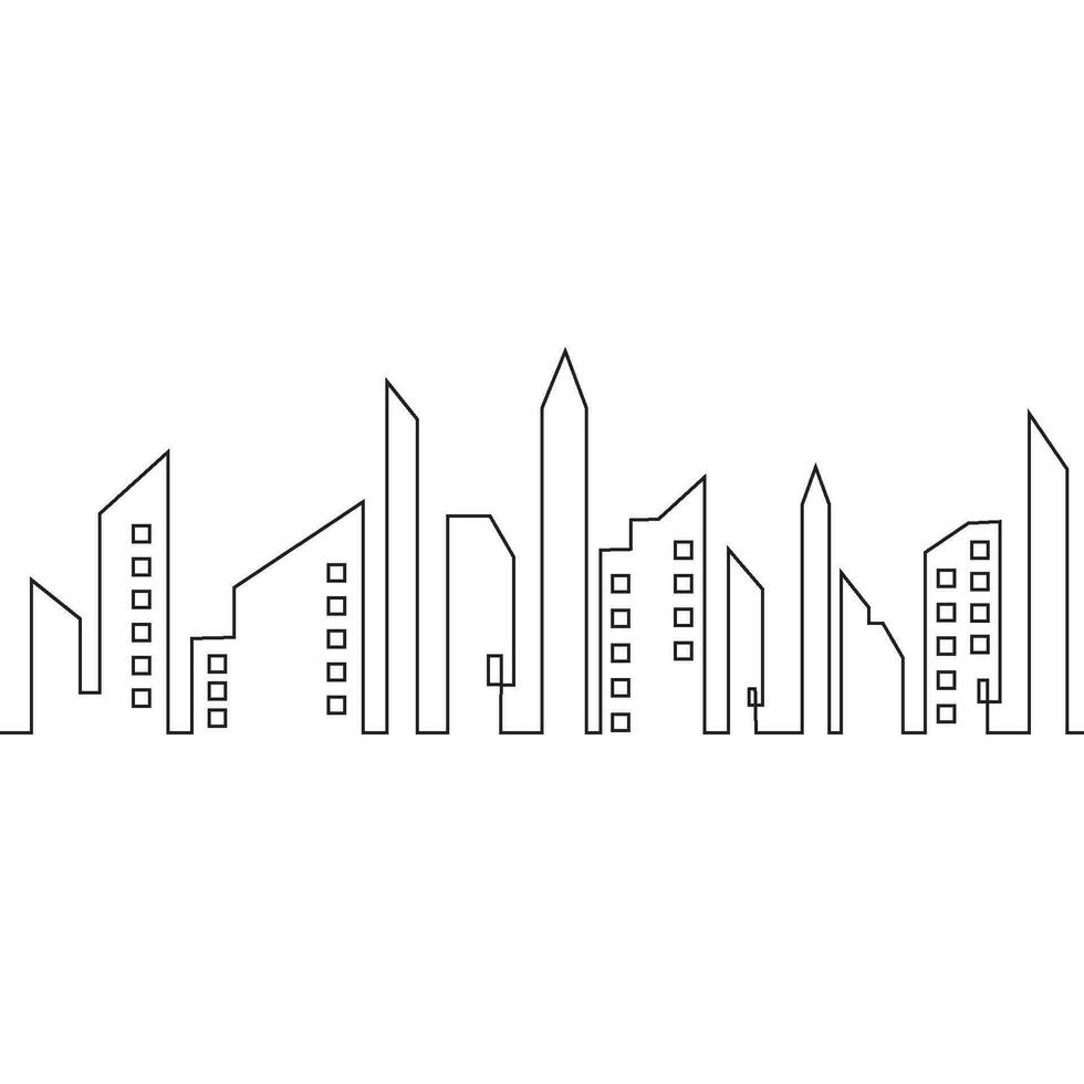 Modern City skyline . city silhouette. vector