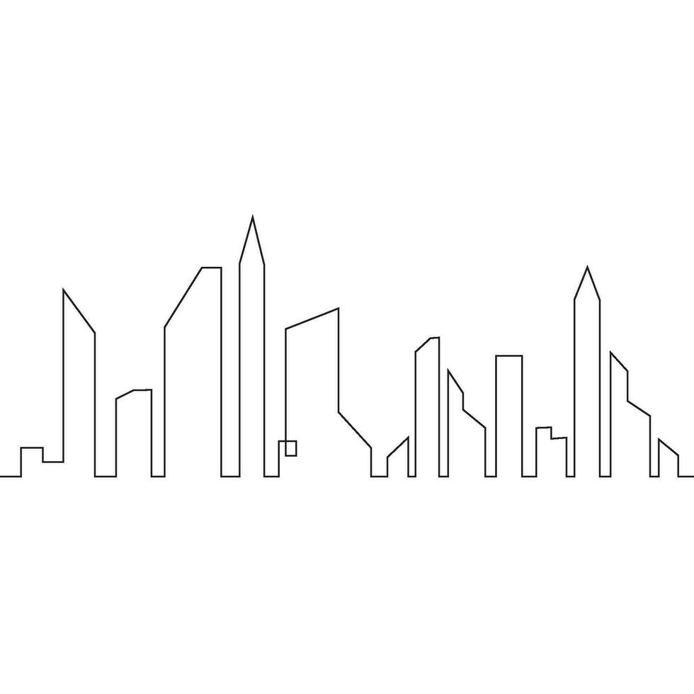 horizonte de la ciudad moderna. silueta de la ciudad. vector