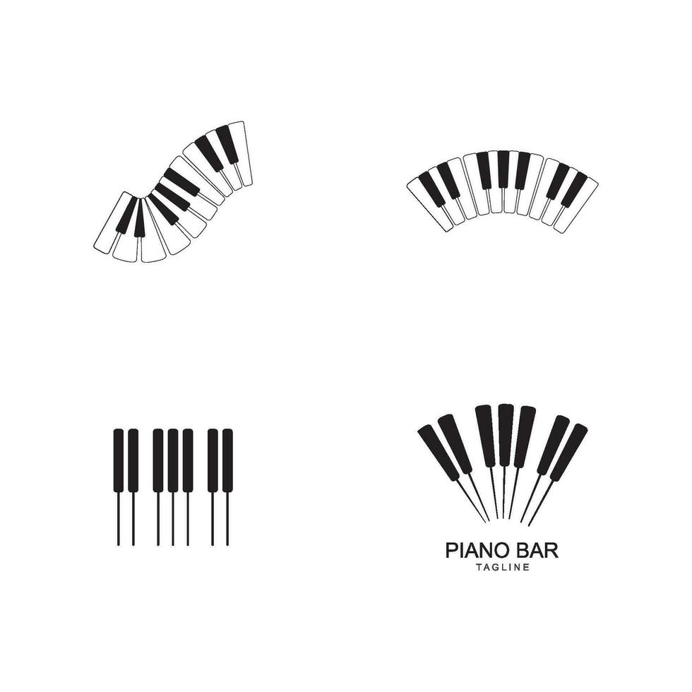 Piano Logo Design Template. vector