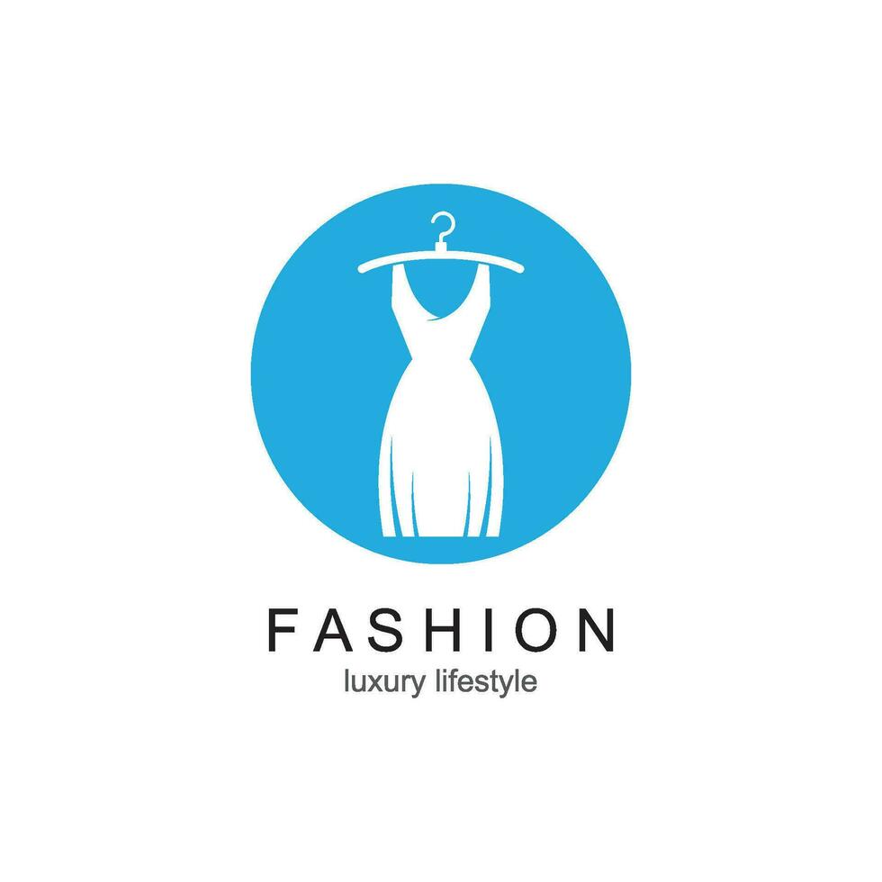 Clothes shop fashion logo vector