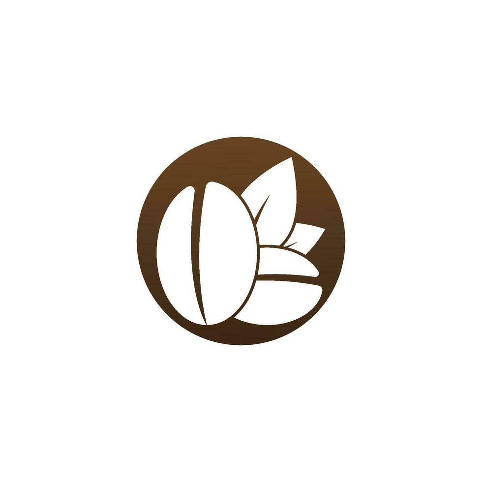 coffee beans template vector icon