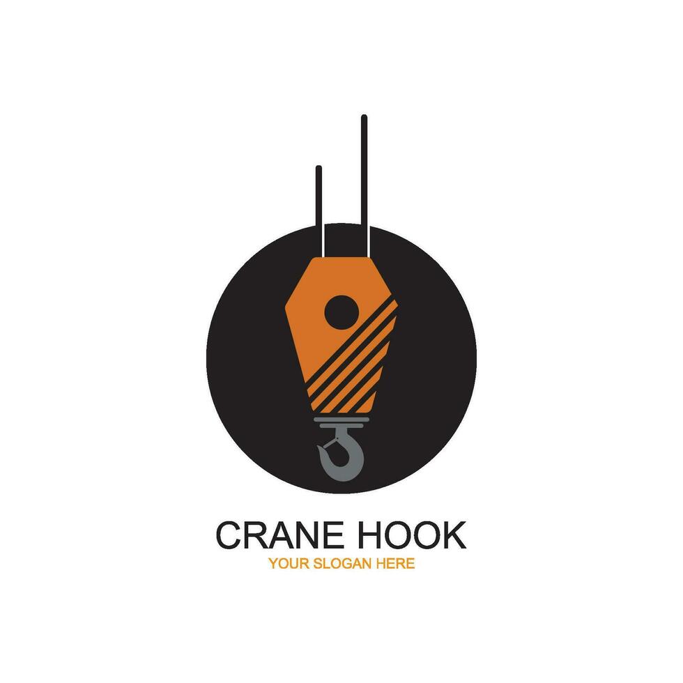 Crane hook logo vector