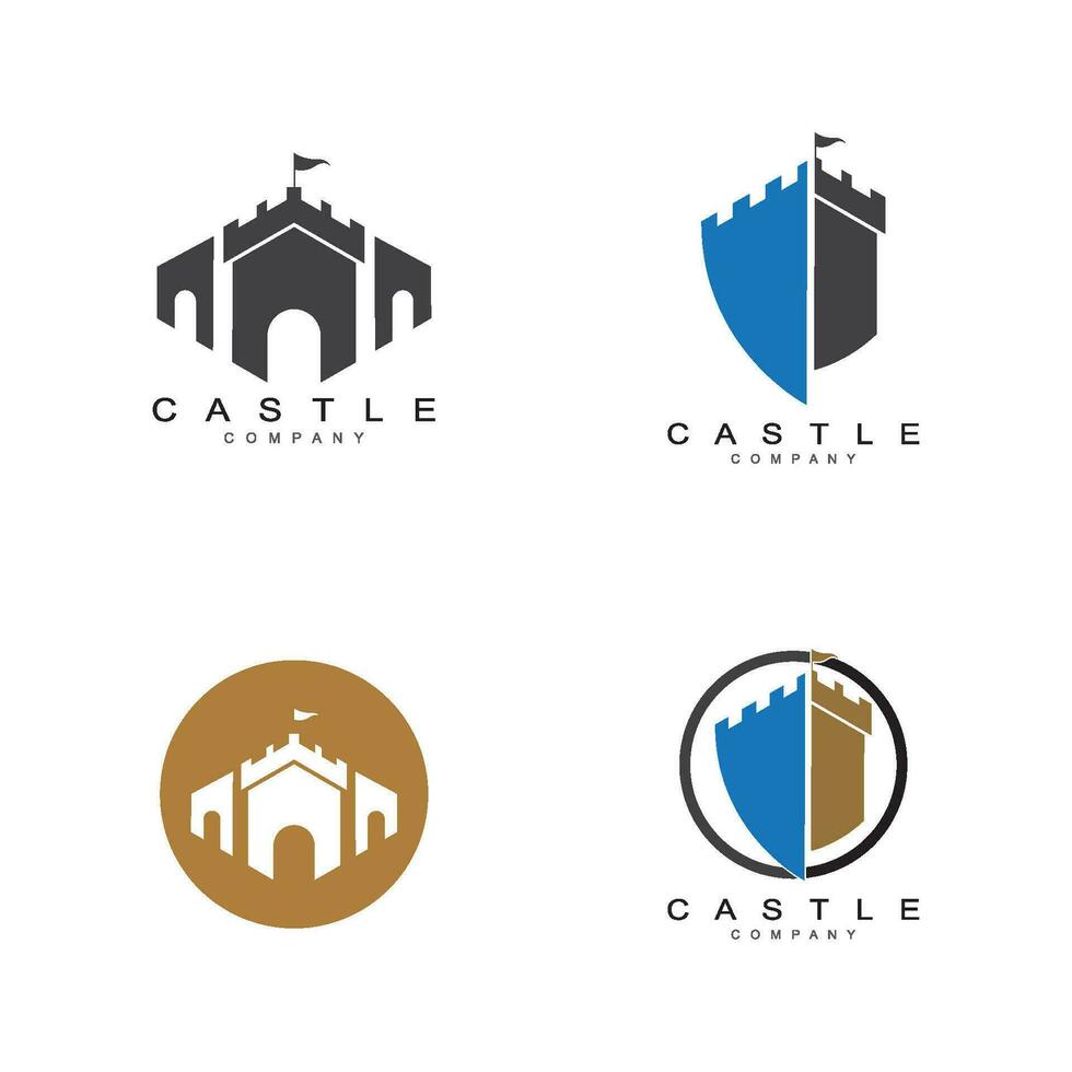 Castle vector illustration icon Template