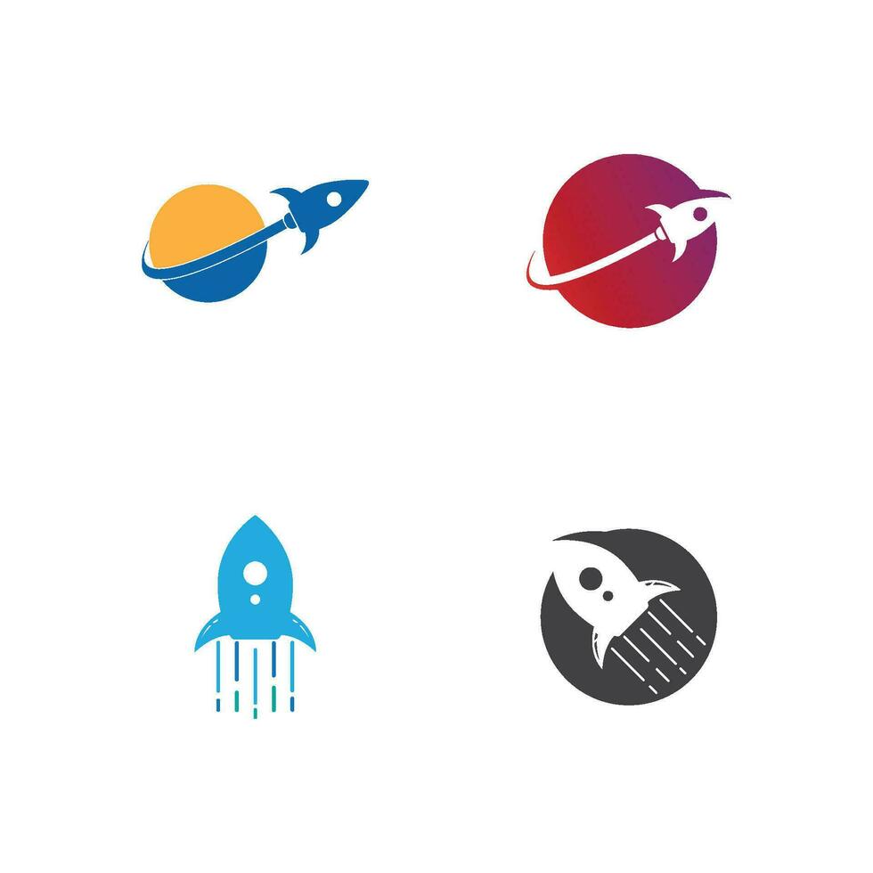 rocket logo icon vector