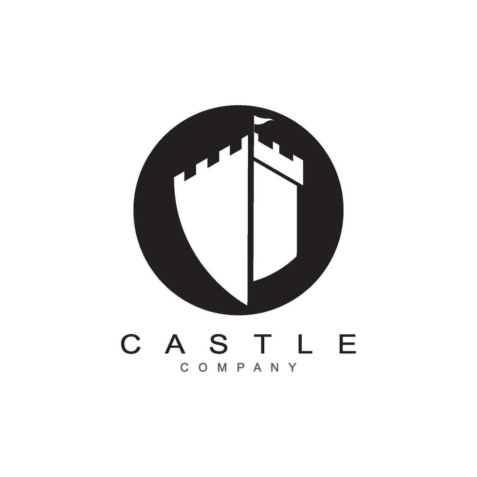 Castle vector illustration icon Template