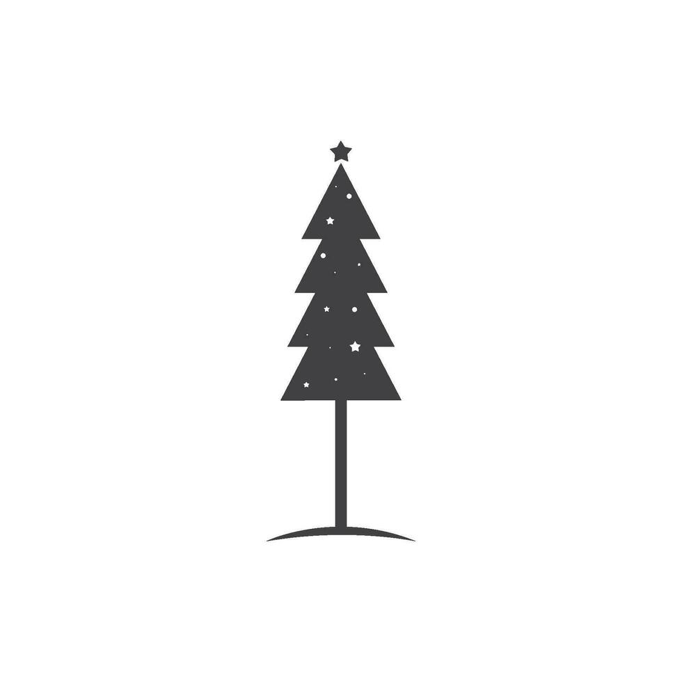 Navidad árbol logo ilustracion vector