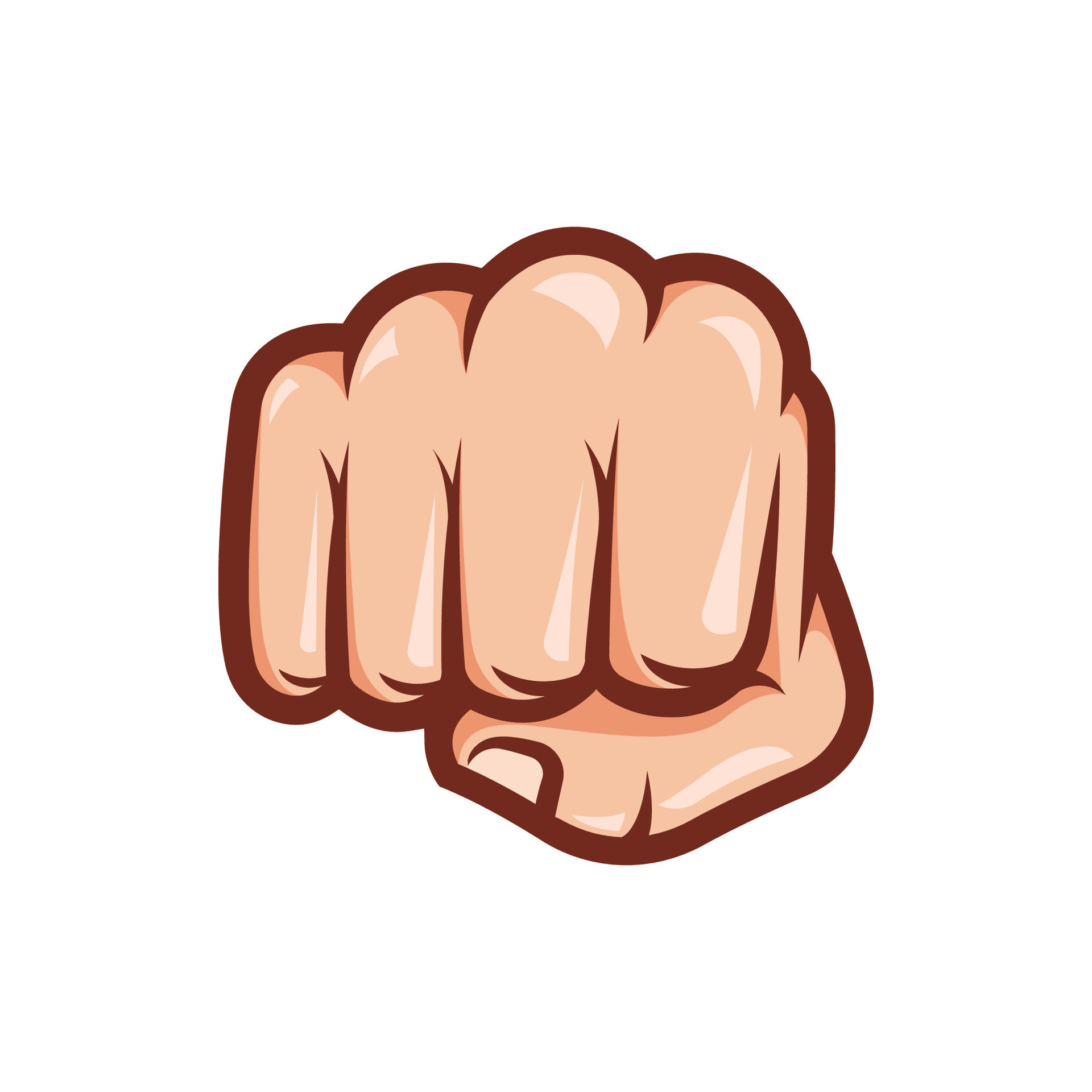 Human fist punch vector isolated on white background 25560735 Vector
