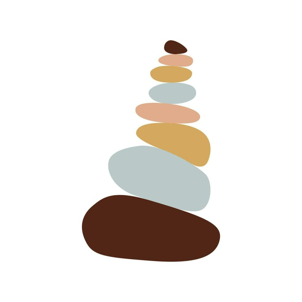 piedras guijarros equilibrio vector ilustración.