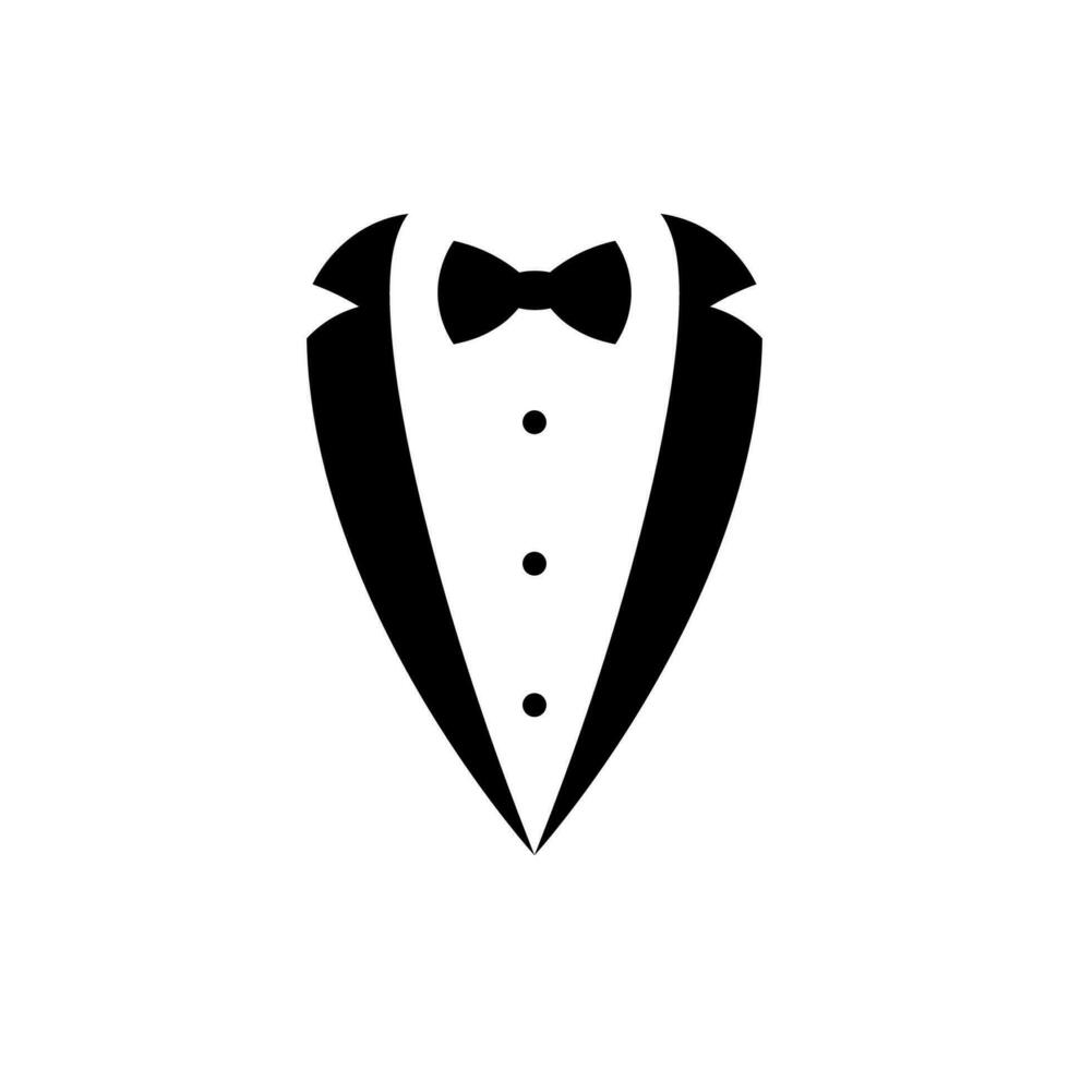tuxedo man logo isolated vector